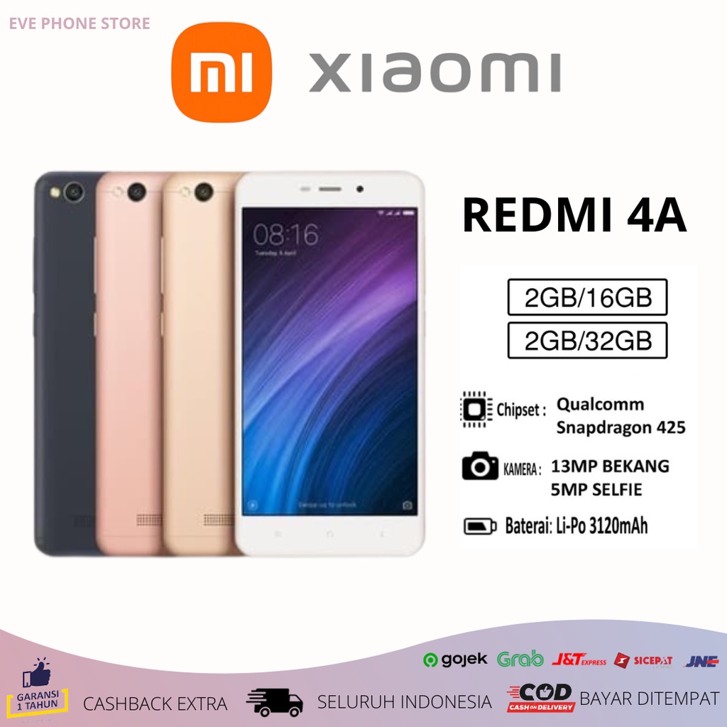 XIAOMI REDMI NOTE 5A REDMI 5A REDMI 4A NEW SEGEL FULLSET GARANSI