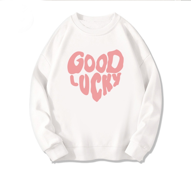 Sweater Oversize Pink Heart Unisex Sweater Oversize Korean Style