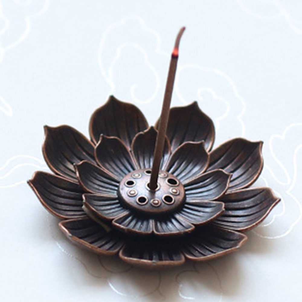 (BISA COD) FTIHSHP Yinuo Tempat Dupa Incense Stick Holder Desain Lotus - YN002