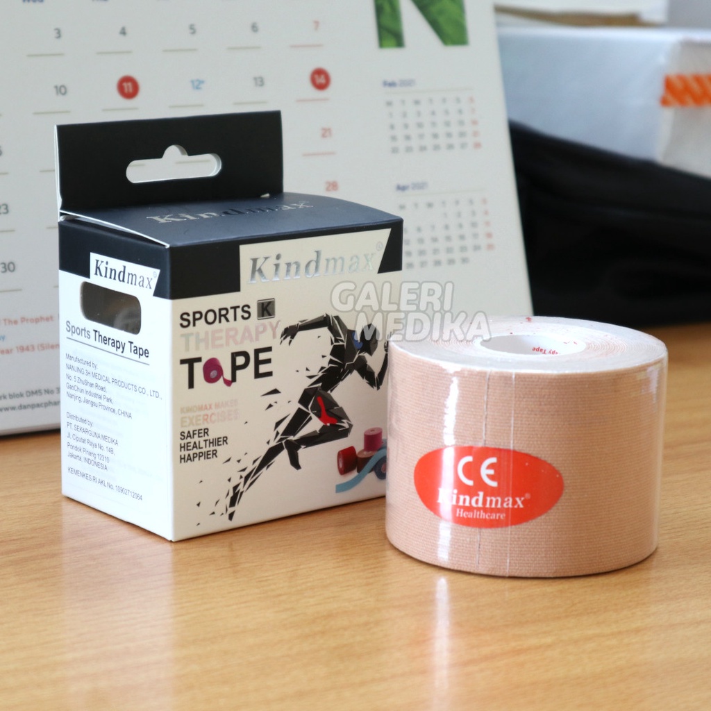 Kindmax Kinesio Sport Therapy Tape Original / Kinesio Tapping / Kinesio Tape Olahraga / Terapi Kinesio Ukuran 5x5cm