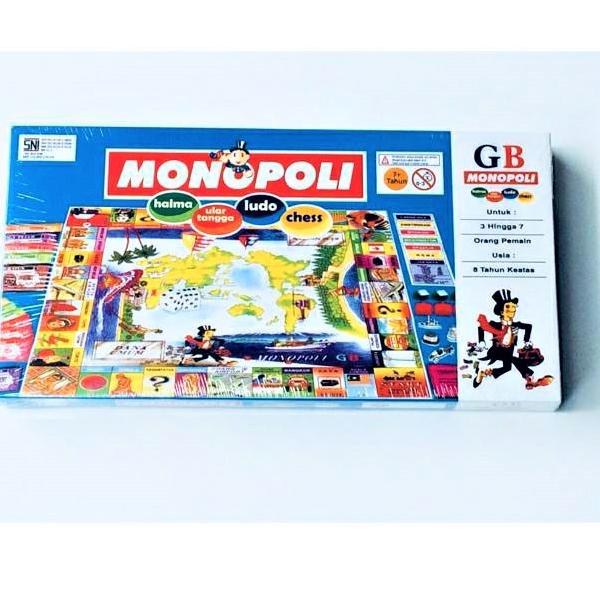{ERT.18Ma23ᶠ} Monopoli GB Internasional 5IN1 GAME Monopoly Gaya Baru 5 in 1 game - 5 permainan 1 pap
