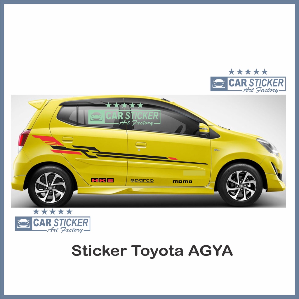 1 pasang agya05 sticker mobil agya stiker variasi mobil agya stiker toyota agya sticker minimalis mo