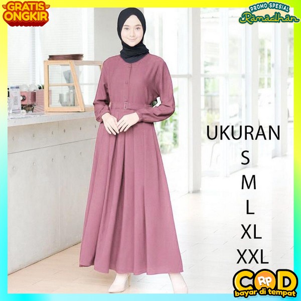 Baju Dress Polos Tanggung Ibu Hamil Games Kekinian Bsju Ibu2 Kondangan Original Mewah Gami Ibuk Busu