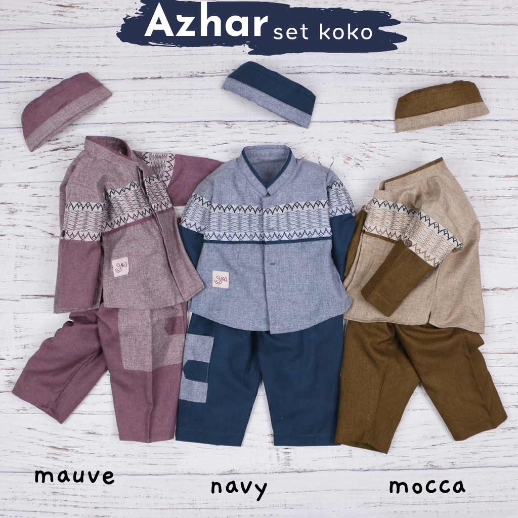 Pakaian Muslim Anak | Baju Koko Anak | Azhar Set Koko by Veliza