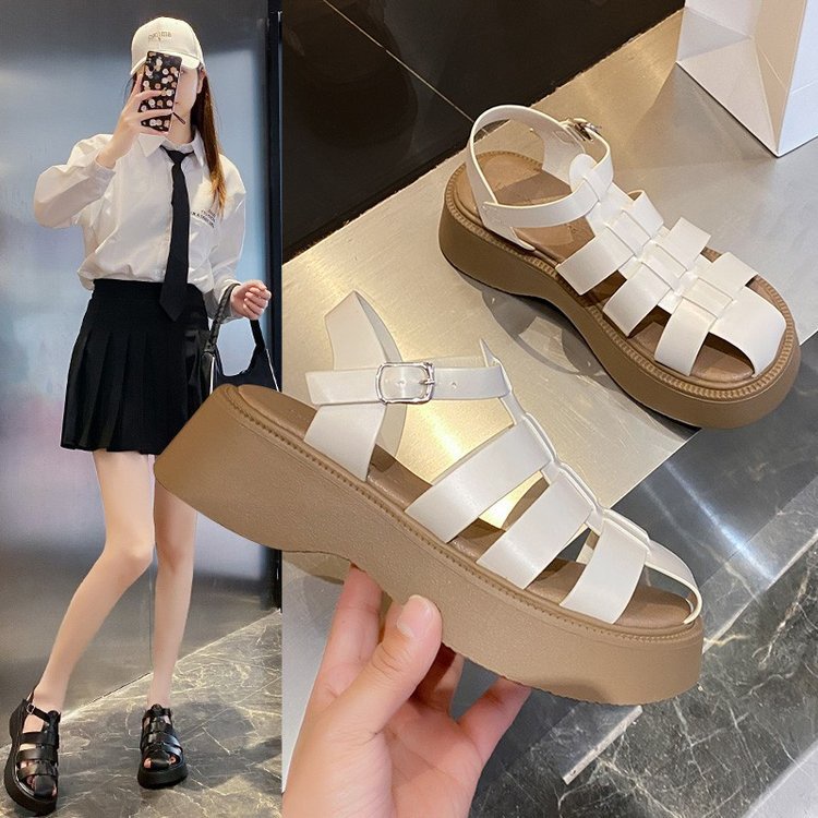 [DF FOOTWEAR] DF 644 Sandal Wedges Sandal Tali Wanita Korea Import Premium Quality