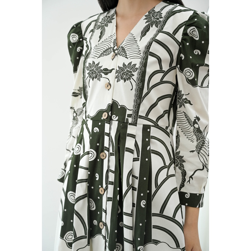 Dress Batik 258  COD/ Batik Wanita Modern/ Dress Batik Panjang