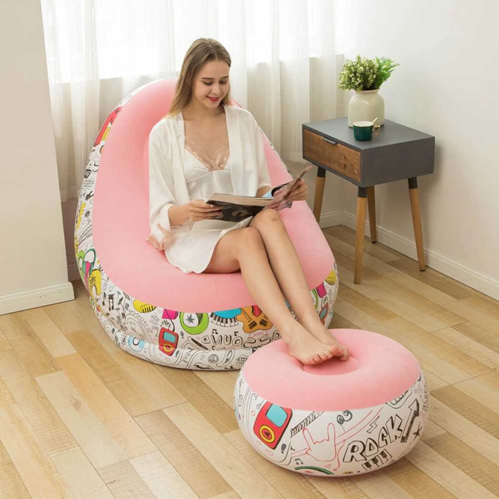 (BISA COD) FTIHSHP Senyoubao Sofa Malas Inflatable Isi Angin dengan Bantalan Kaki - 81003