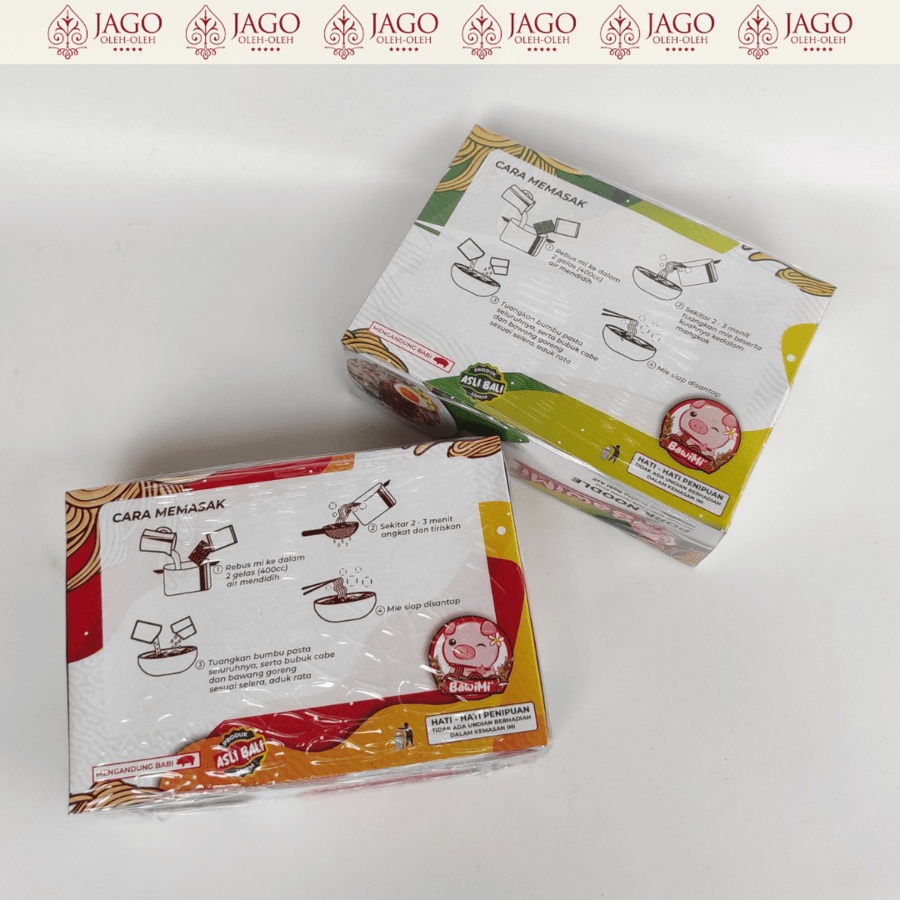 Mie Babi Instan - Goreng &amp; Kuah cap BawiMi oleh-oleh asli dari Bali