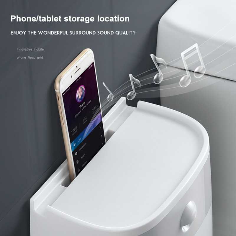 (BISA COD) FTIHSHP Ecoco Kotak Tisu Storage Toilet Paper Box Dispenser Double Layer - E1804