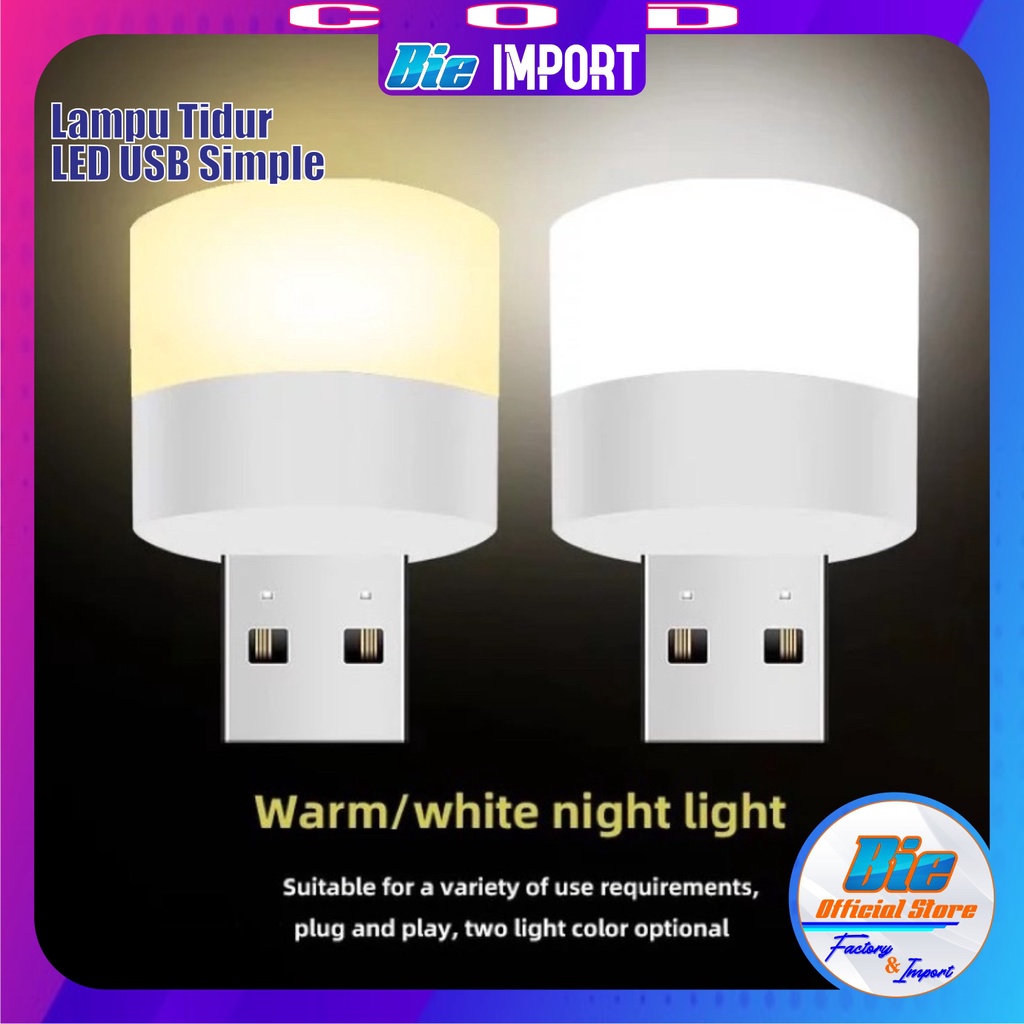 Lampu Tidur LED USB SImple Elegant Impor Best Seller