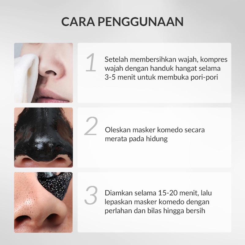 [BPOM] BIOAQUA Masker Komedo Bamboo Charcoal Blackhead Remover Mask Peel Off Mask Masker Wajah Hidung Pembersih Komedo