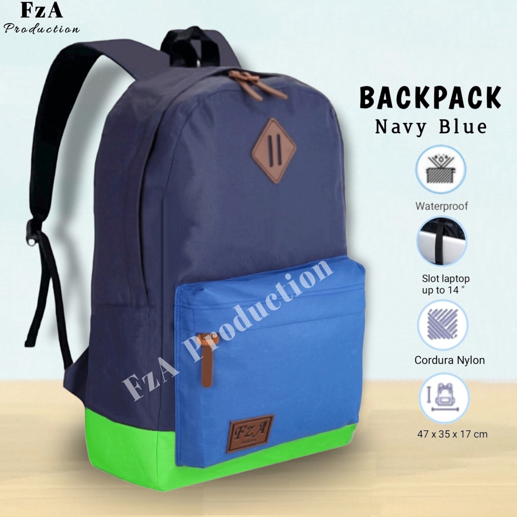 Tas Ransel Gendong Laptop Distro Sekolah Kuliah Pria Wanita Backpa ck  Murah Original FzA FREE Jam Tangan Dompet