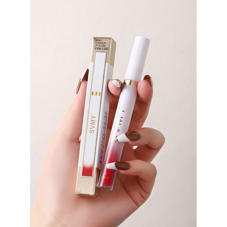 SVMY LIP GLAZE LIPSTIK PELEMBAP TAHAN LAMA LIP GLOSS PEWARNA KODE 1056