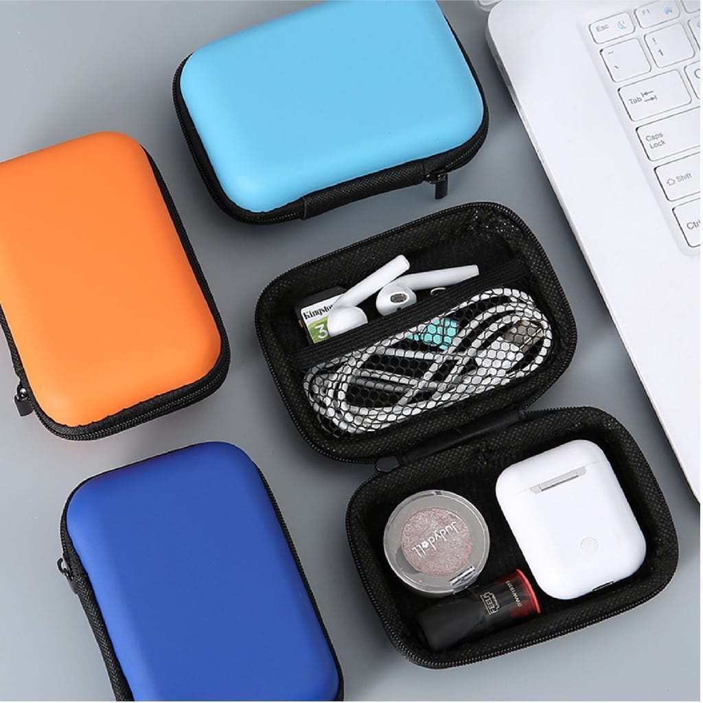 ♥DPS829♥pouch headset multifungsi dompet tempat penyimpanan earphone kabel chager koin/kunci K12