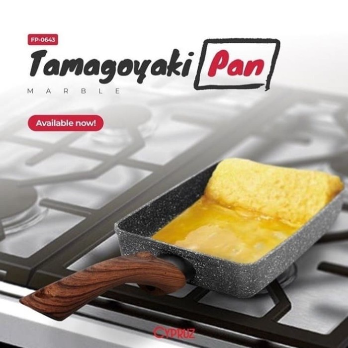 [Wajan] Wajan Kotak Pan Marble Tamagoyaki Anti Lengket Original [Masak]
