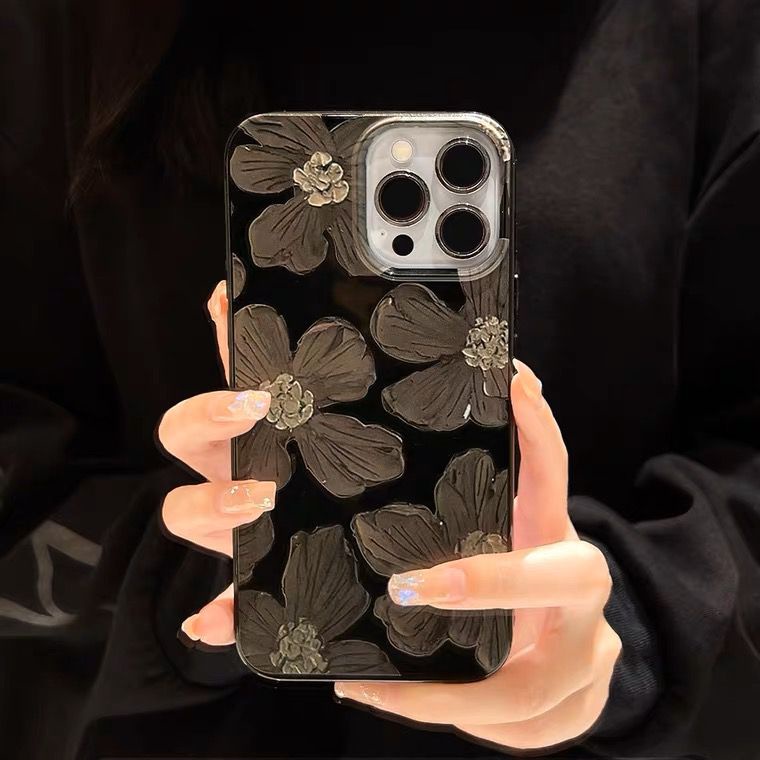 [ TPC ] iPhone Case For 14 Series TPU Soft Case FLOWER Print Glossy Candy Case Camera Protection Shockproof For iPhone 14 13 12 11 Plus Pro Max - IP073