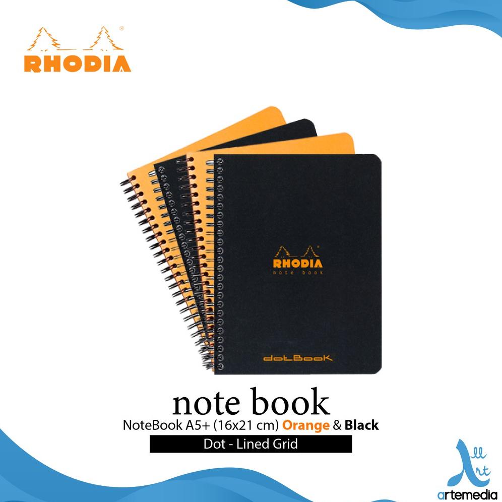 

Buku Catatan Rhodia A5 Plus Wirebound Coated Card Cover Notebook