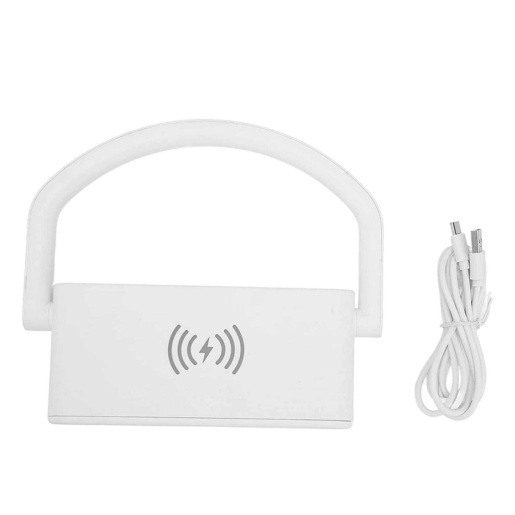 Jam Alarm Digital Wireless Charging Smartphone LED Night Light - 2208 - White