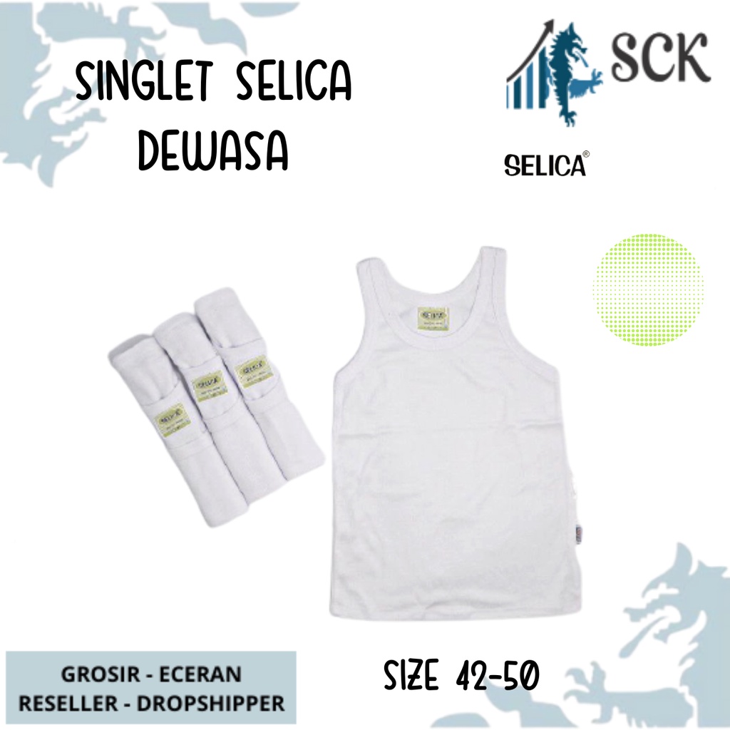 Kaos Dalam SELICA DEWASA INACO Putih / Singlet Dewasa Kaos Putih Pria Dewasa - sckmenwear GROSIR