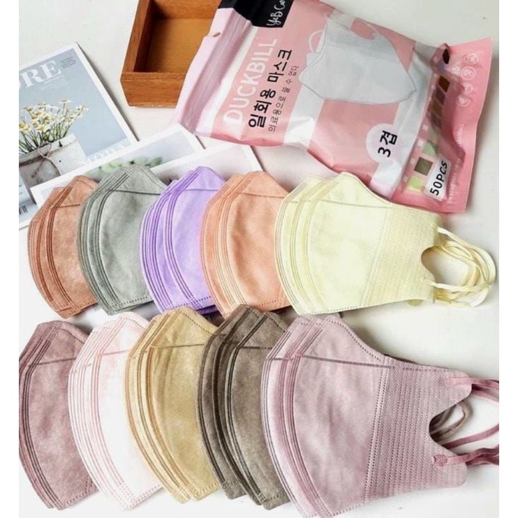 1 BOX MASKER DUCKBILL WARNA PASTEL//DUCKBILL FACE MASK VINTAGE