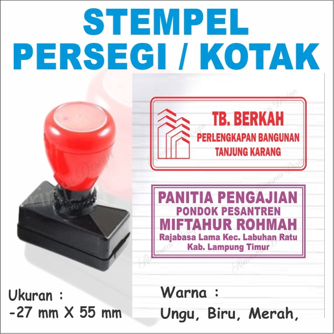 

Stempel Kotak / Persegi Custom