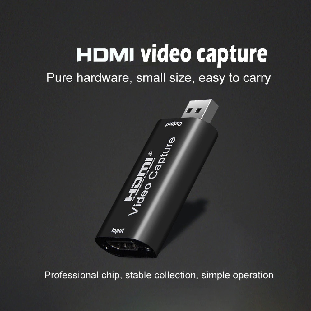 HDMI Video Capture Card Grabber Record Box USB 2.0 1080P - RU700 - Black