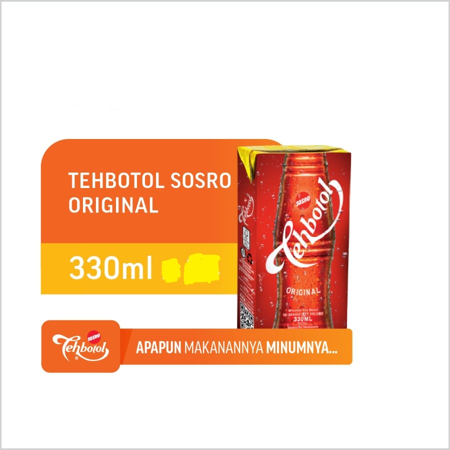 TEH BOTOL SOSRO ORIGINAL 330ML KOTAK TETRAPAK TEHBOTOL