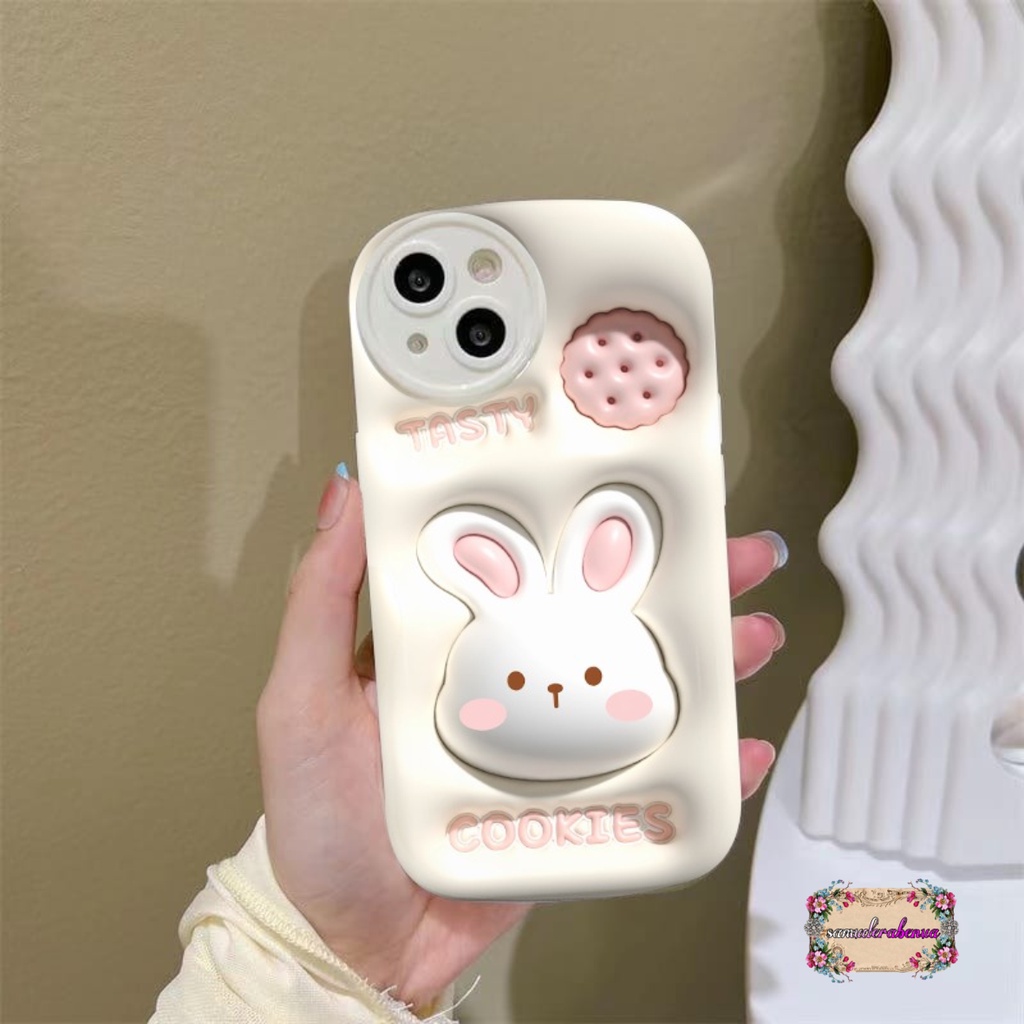 SS149 SOFTCASE MOTIF AKSEN 3D COOKIES RABBIT FOR INFINIX SMART  4 5 6 PLUS HD S4 CANON 12 AIR  S5 HOT 5 6 7 8 9 10 11 PLAY 10I 10S 11S SB4939