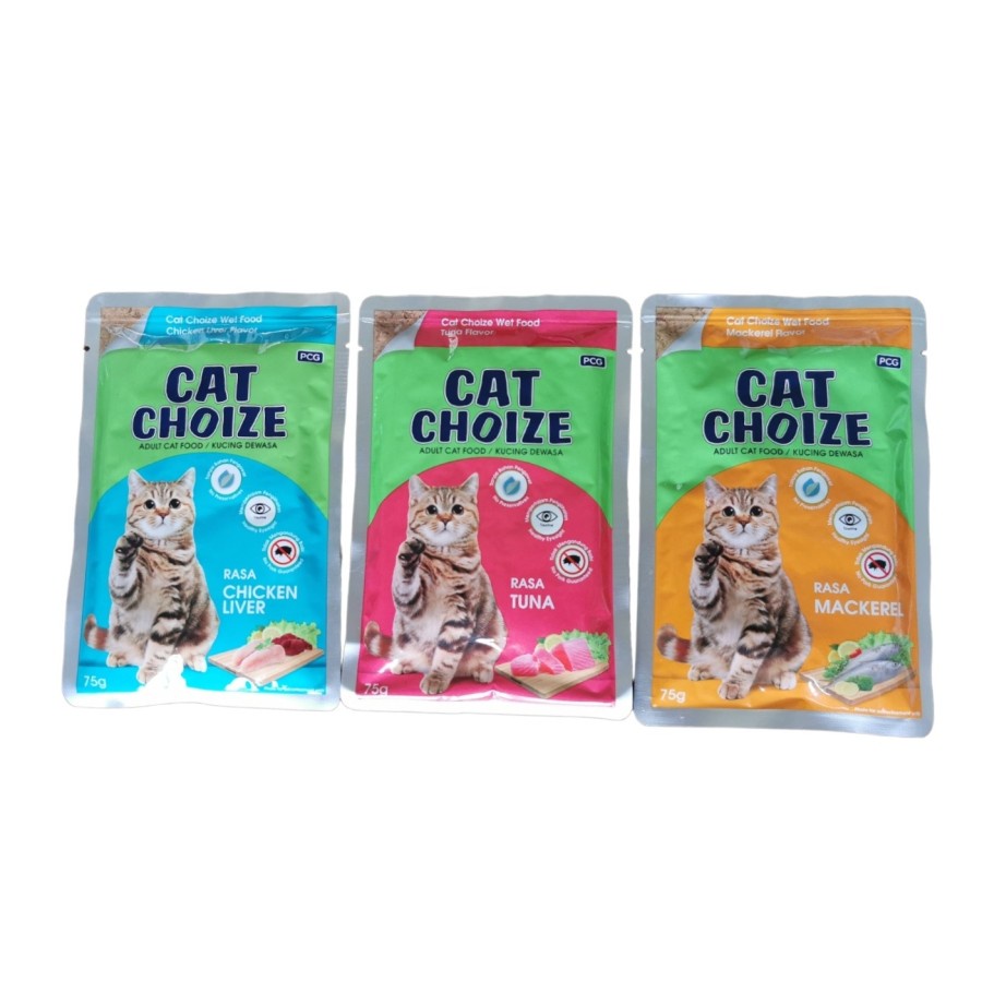 cat choize pouch sachet makanan kucing basah wet food cat food 75 gr all varian