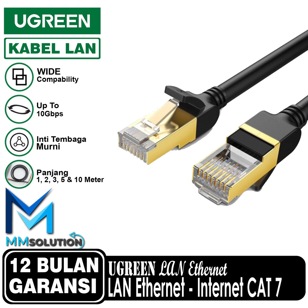 UGREEN Kabel LAN Ethernet RJ45 Cat7 UTP 24AWG 1000Mbps