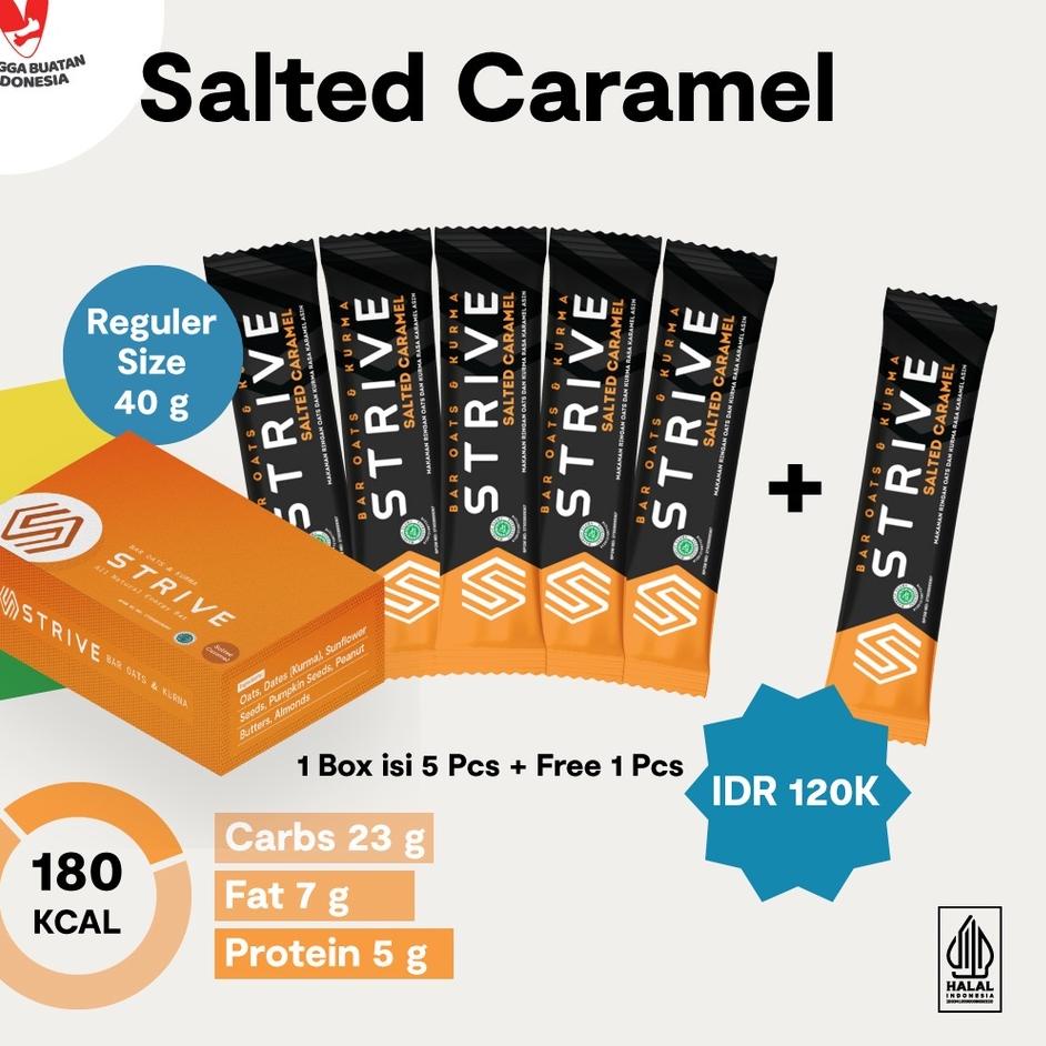 

✬ Strive Energy Bar Salted Caramel (Fullbar) - 40 gr x 6 pcs ✶