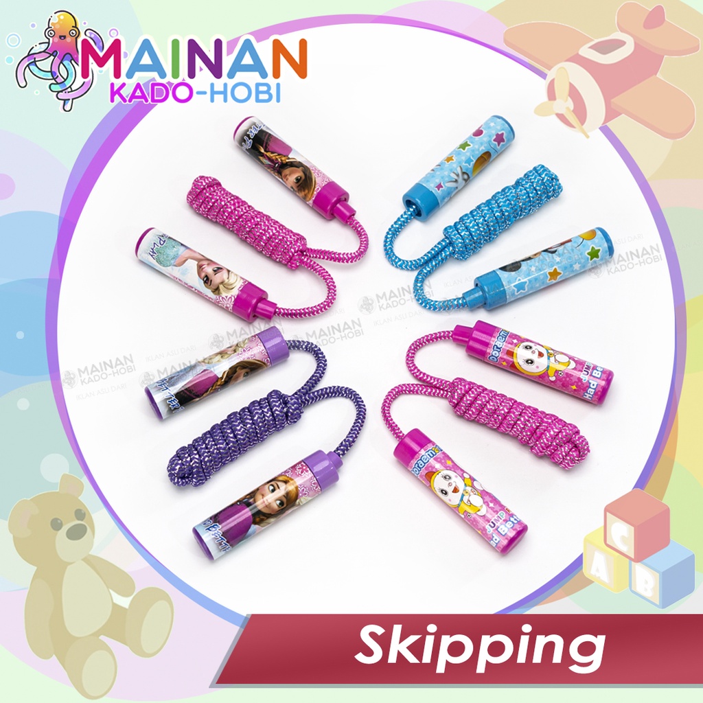 MAINAN OLARAGAH ANAK LOMPAT TALI SKIPPING JUMP ROPE MOTIF KARAKTER LUCU