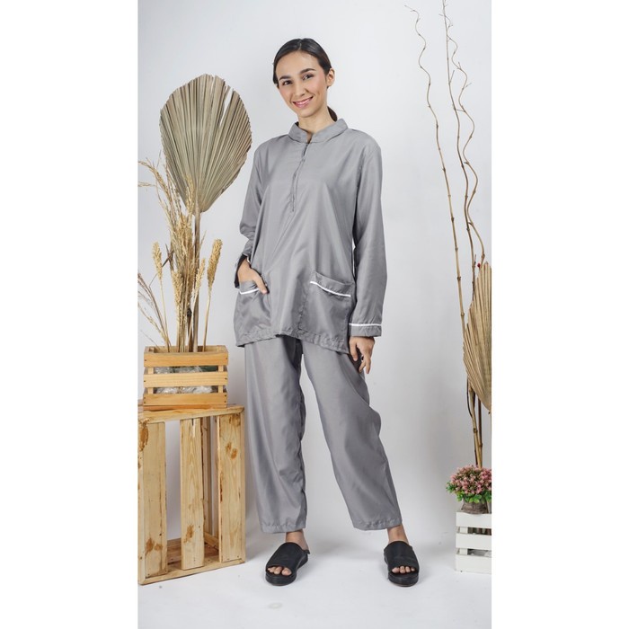 Baju Suster Murah seragam baju baby sitter suster pengasuh murah bahan bagus abu(G9D9) baju suster j