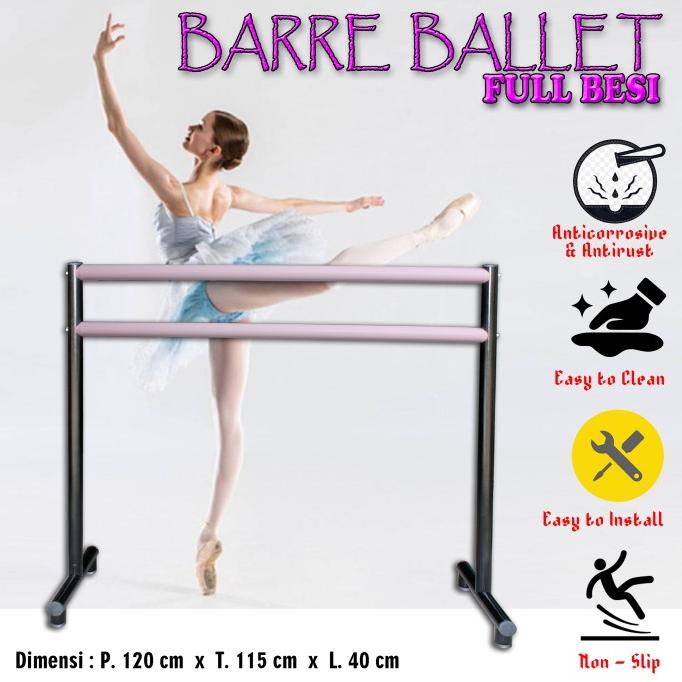 BARRE BALLET PORTABLE ADJUSTABLE BAR BALLET - FULL BLACK