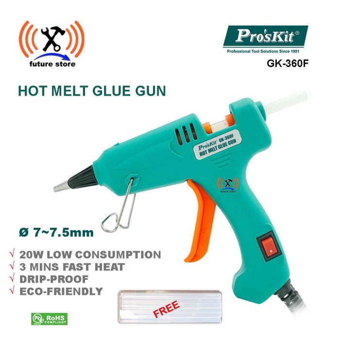 

Proskit GK-360F Pistol Tembak Glue Gun Proskit Ø 7~7.5mm 20W - Pistol Lem Tembak Proskit GK-360F Original