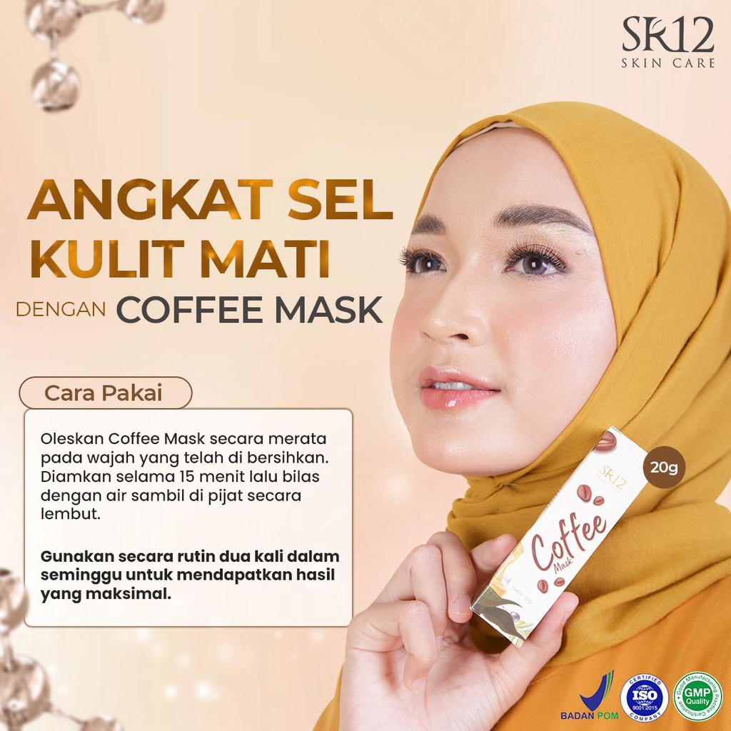 SR12 COFFEE MASK PEELING NATURAL / MASKER PEELING KOPI HERBAL / MENGATASI KOMEDO FLEK BEKAS JERAWAT