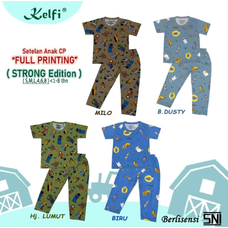 Setelan Anak Lengan Panjang CP KELFI FULL PRINT