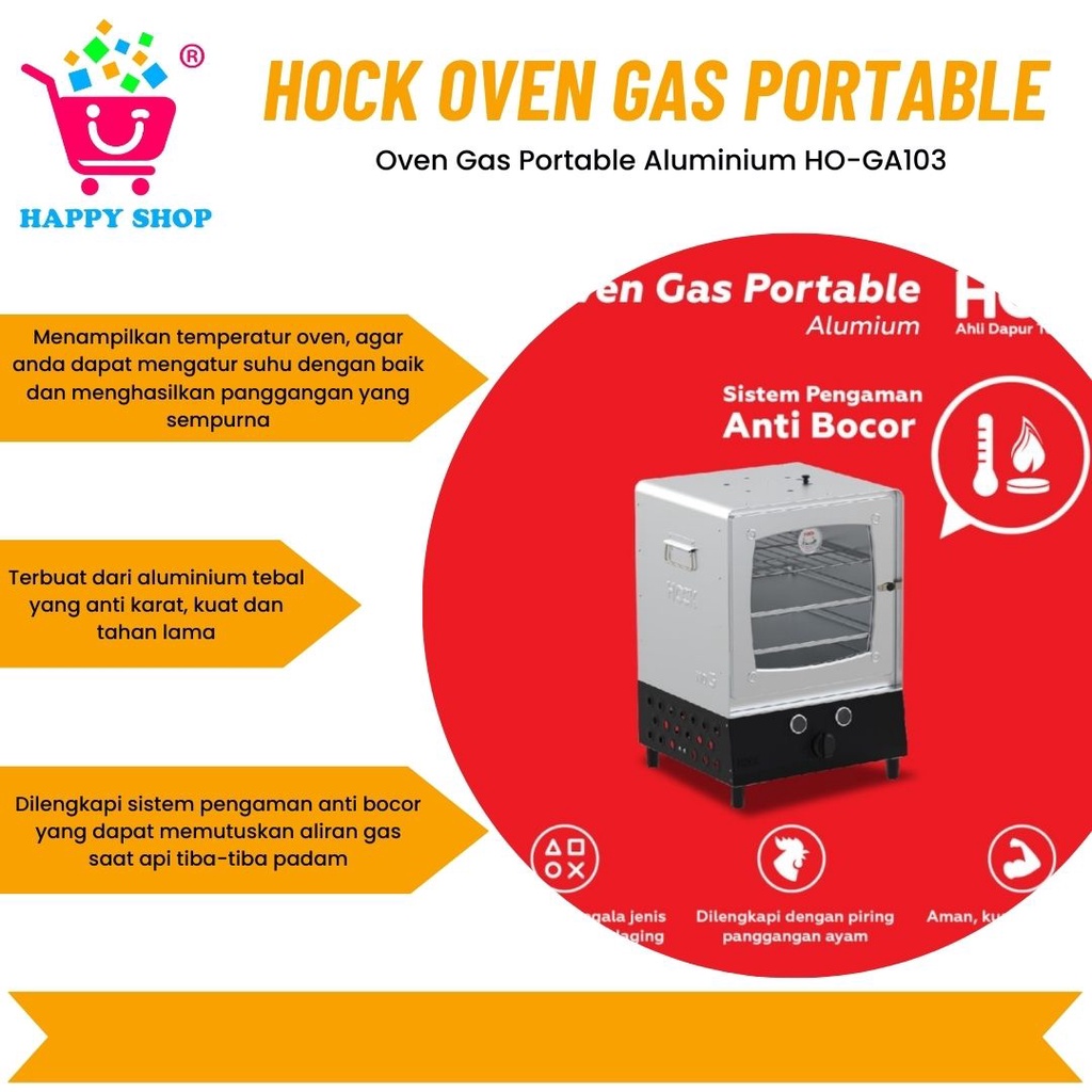 Hock Oven Gas Portable Aluminium HO-GA103