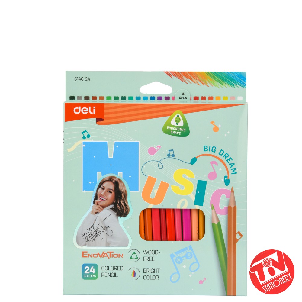 

[DELI X AGNEZ MO] Deli Colored Pencil / Pensil Warna 24 Warna Pewarnaan Terang CC148