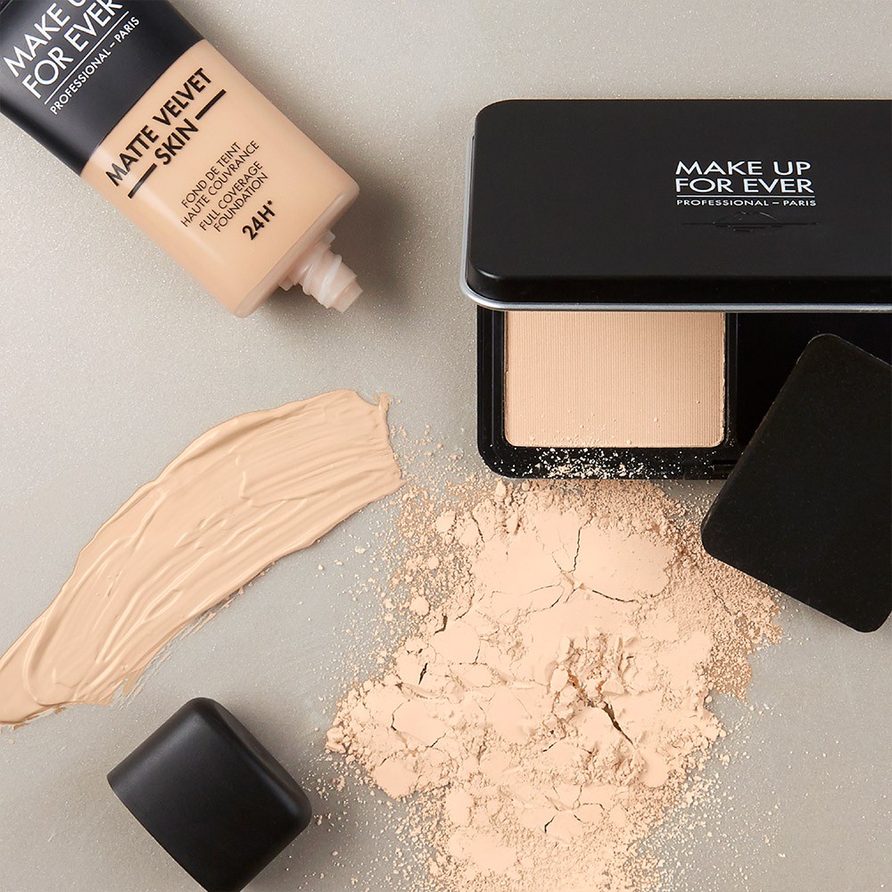 MUFE Make up for ever Matte Velvet Skin COMPACT powder / bedak padat FREE SPONS KD:0112 100% Origina R210/Y215/Y225