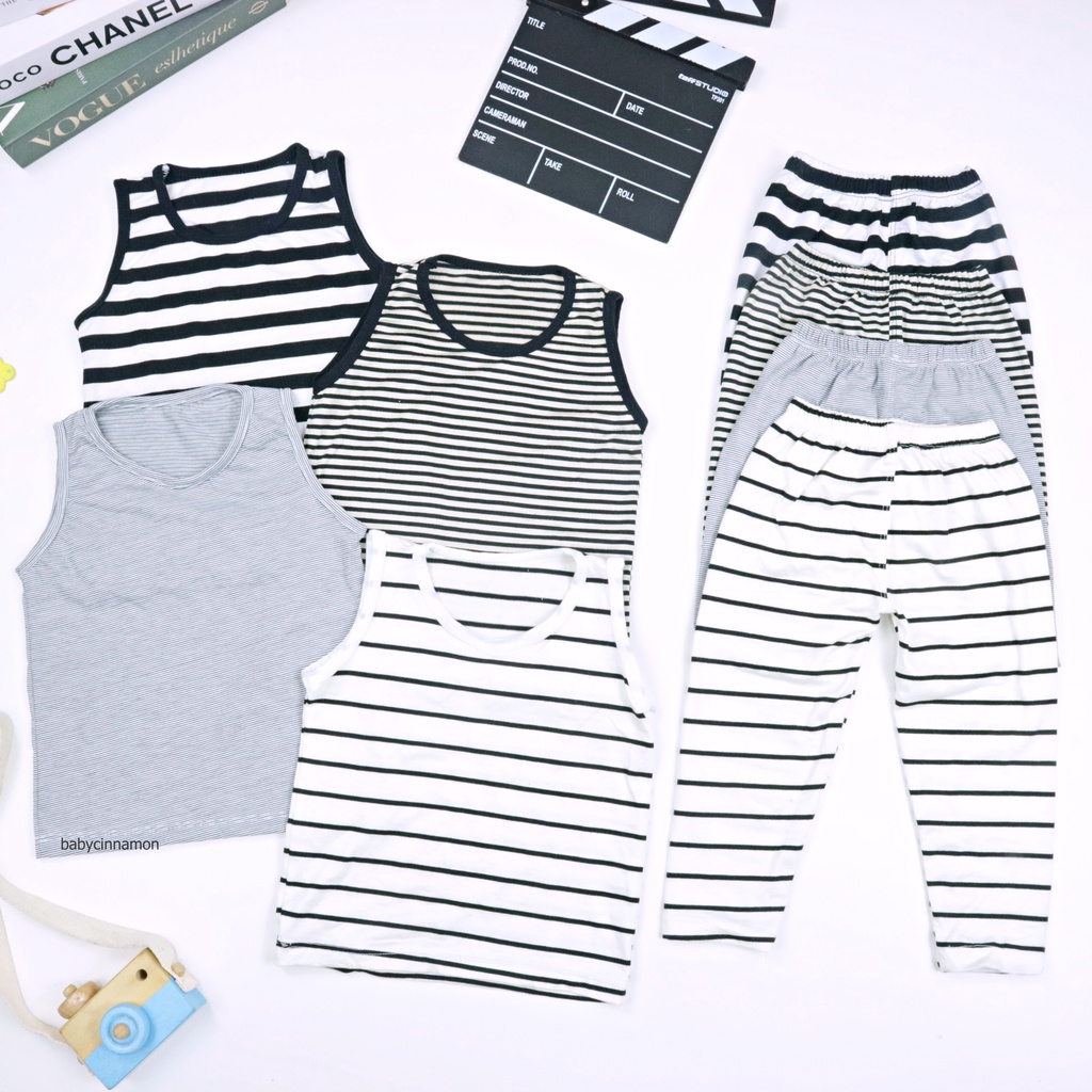 Set Sherly uk Bayi - 4 Tahun / Setelan Tanktop Celana Panjang Legging Kaos Baby Baju Bayi Anak Perempuan Babycinnamon