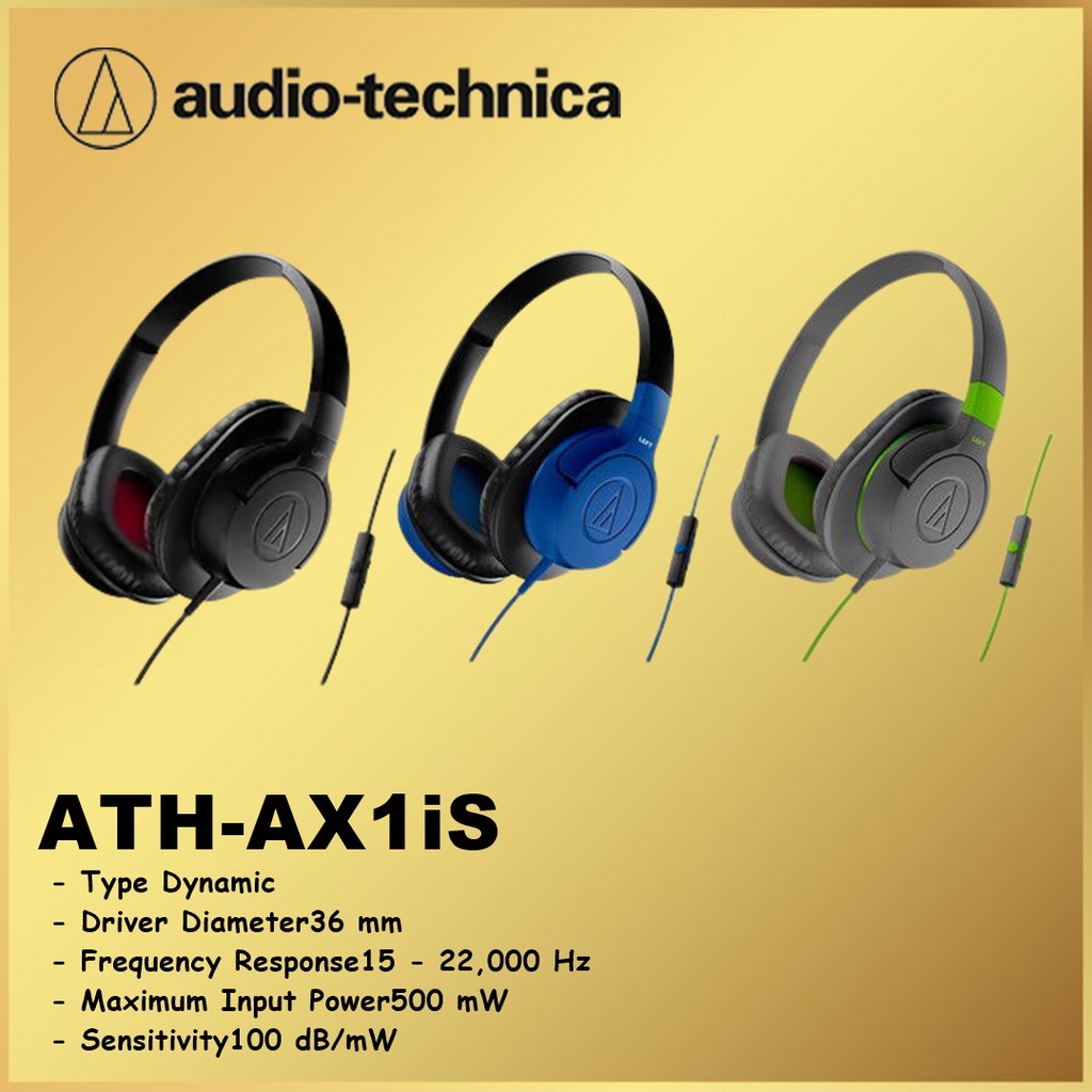 Audio Technica ATH-AX1IS Sonic Fuel Headphone Headset AX1 IS AX 1 IS