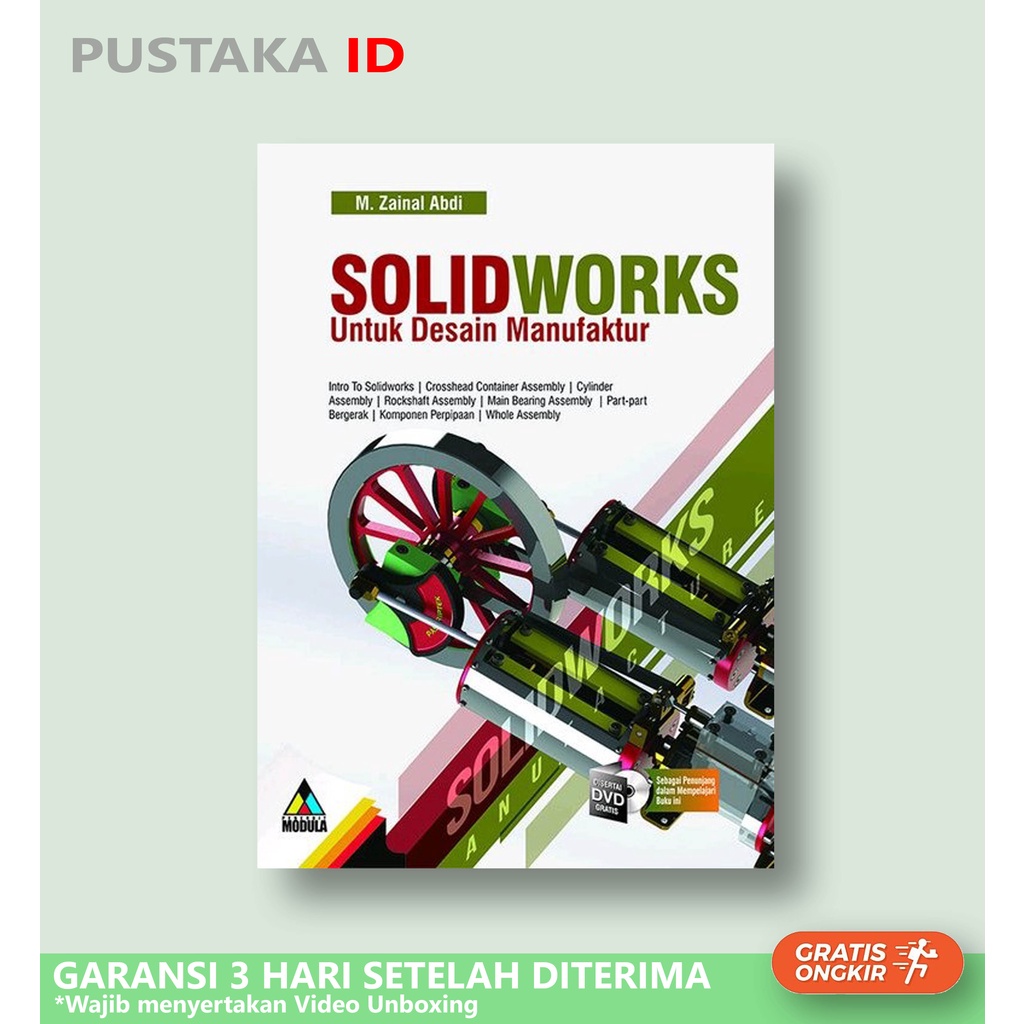 Buku Solidworks Untuk Desain Manufaktur +Dvd - Original