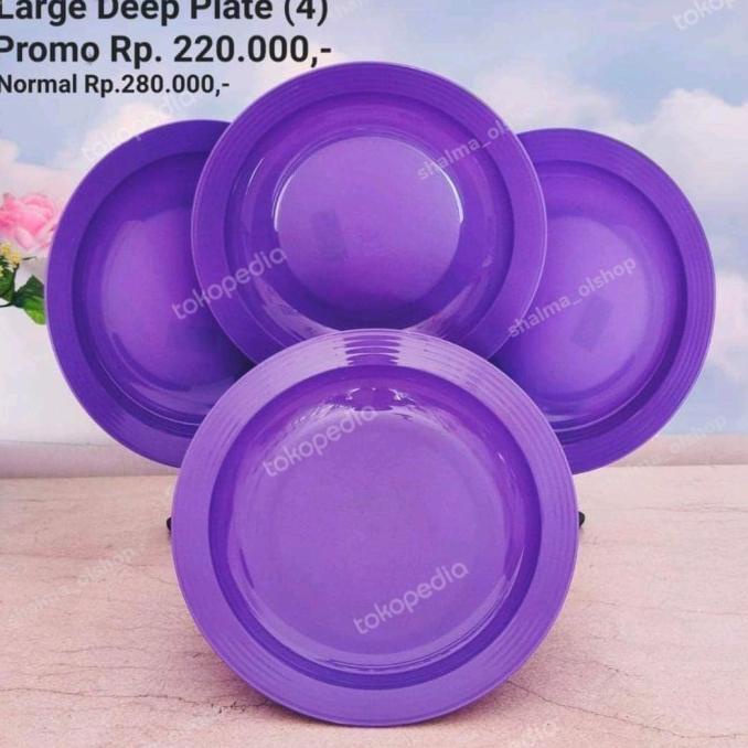 PROMO AGUSTUS large deep plate original tupperware