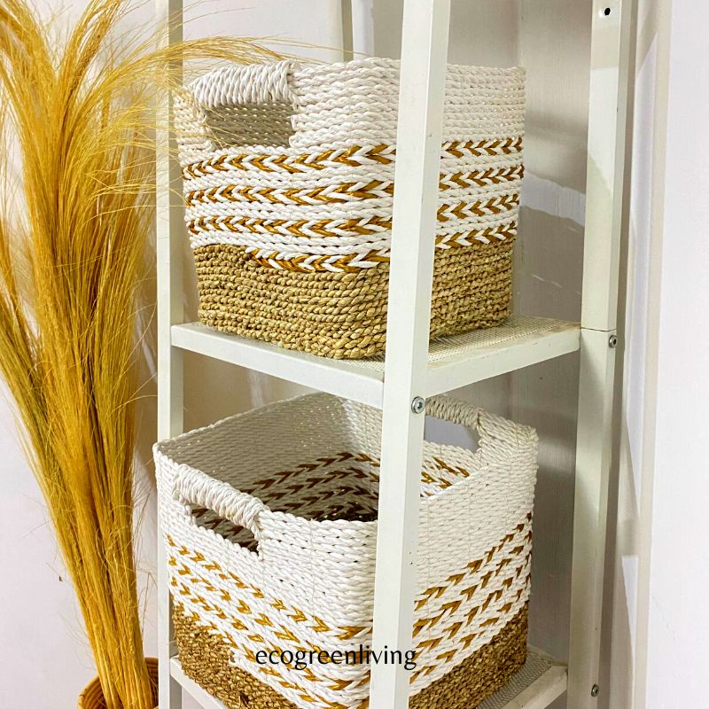 Seagrass storage box / Box recta square seagrass satuan