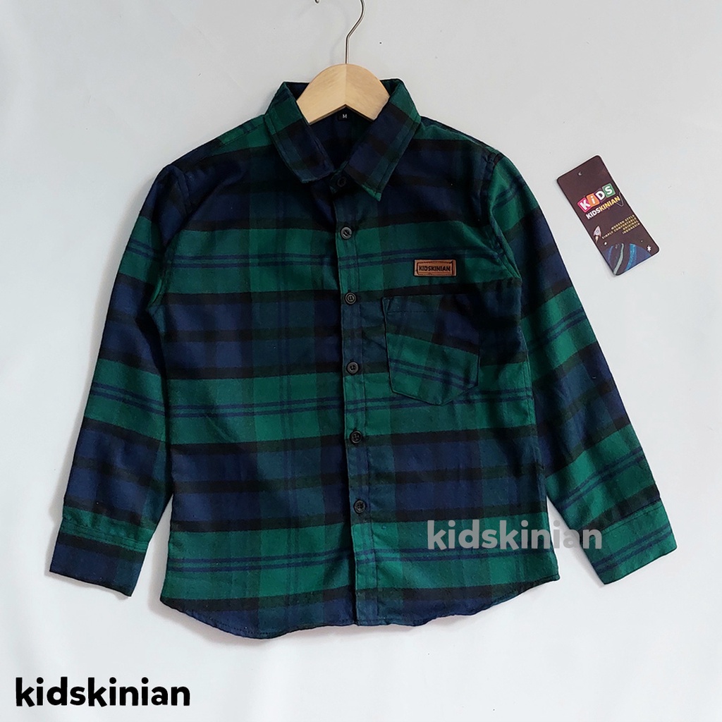 Kemeja Flanel Anak Unisex Laki Perempuan