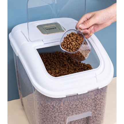 Food Container Pet Food Storage VNLOO Tempat Penyimpanan Makanan Hewan Anjing/Kucing Rice Dispenser Tempat Wadah Penyimpanan Beras