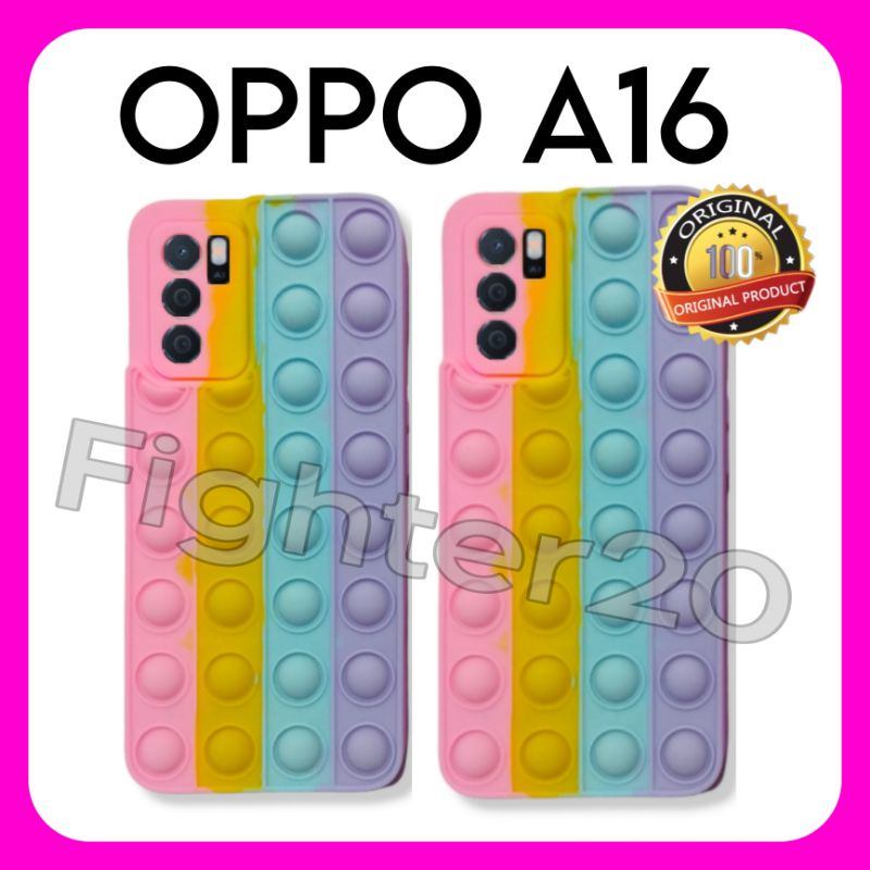 OPPO A16 OPPO A54 4G Case Pop It Ori Rainbow Softcase Warna Warni Pilihan Kekinian Lucu Imut Cantik 