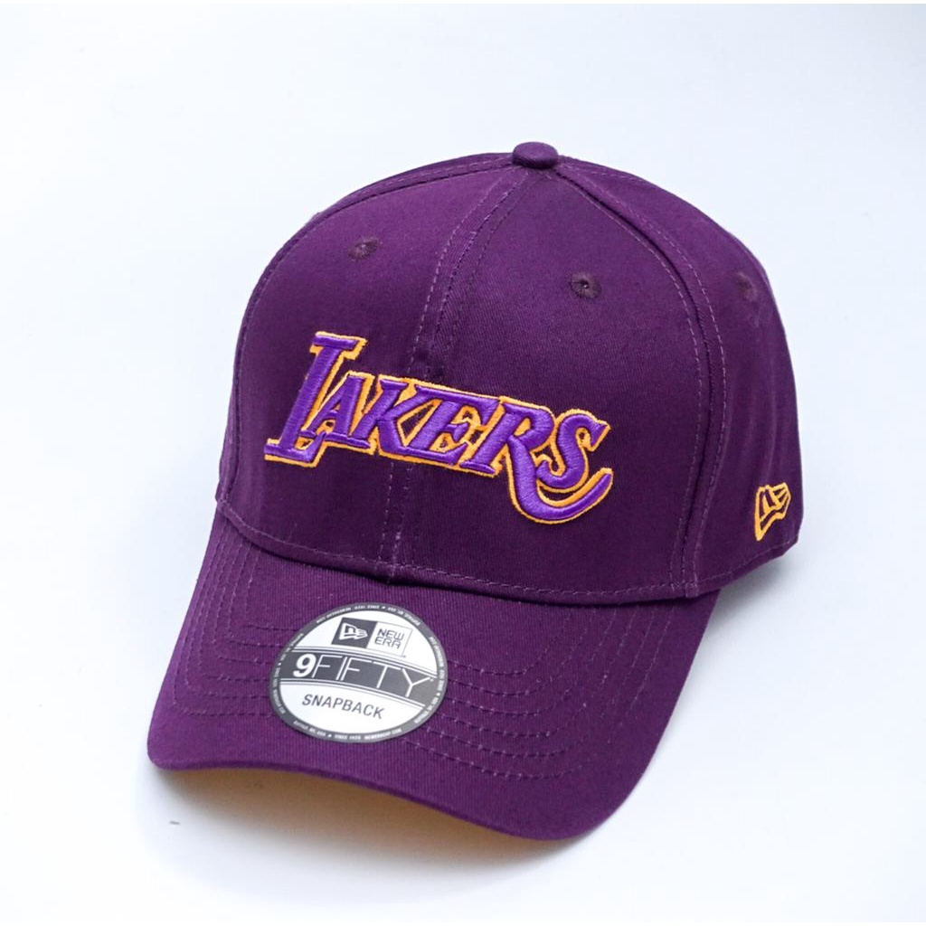 Topi Lakers Los Angels Bill Up Topi Baseball Pria Import Mirror ORI