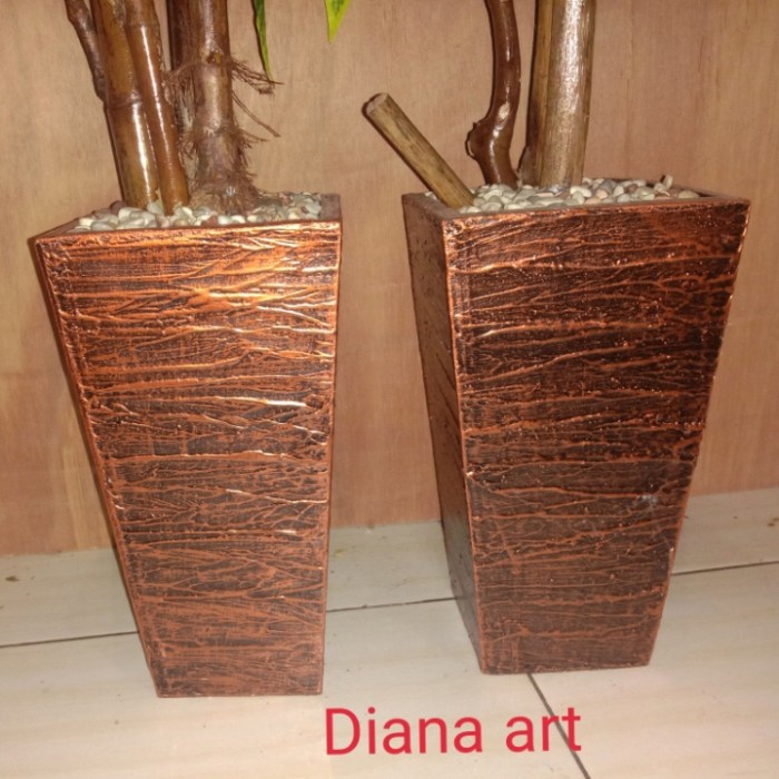 Terlaris Vas Kayu#Pot Kayu#Vas Tembaga#Vas Tinggi 30 Cm#Pot Bunga Plastik